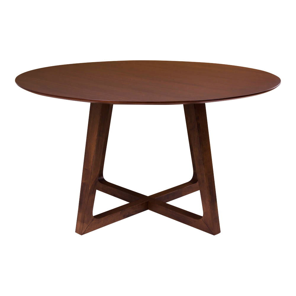 Hellerup – Runder Esstisch, MDF & Walnussfurnier, Ø137 × 76 cm